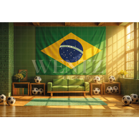 Fabric Photography Background Soccer World Cup / Backdrop 8218