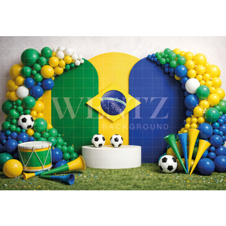 Fabric Photography Background Soccer World Cup / Backdrop 8220