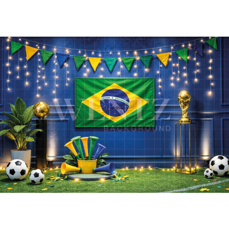 Fabric Photography Background Soccer World Cup / Backdrop 8221