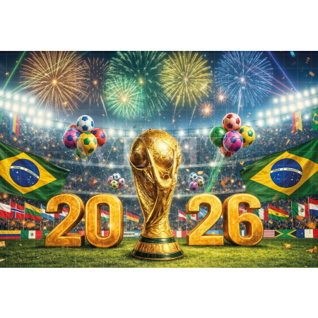 Fabric Photography Background Soccer World Cup / Backdrop 8271