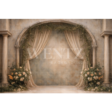 Fabric Photography Background Mother's Day Floral Arch / Backdrop 8126