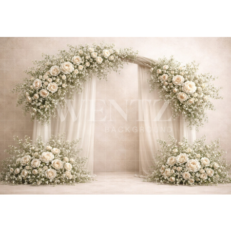 Fabric Photography Background Mother's Day Floral Arch / Backdrop 8154