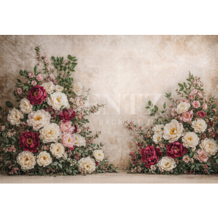 Fabric Photography Background Mother's Day Floral / Backdrop 8150