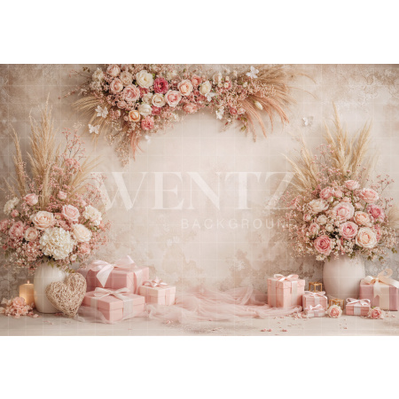 Fabric Photography Background Mother's Day Floral / Backdrop 8160