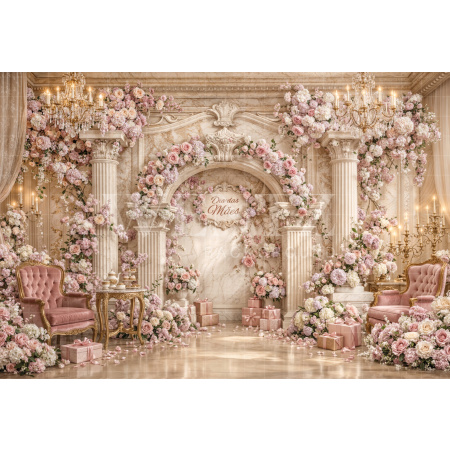 Fabric Photography Background Mother's Day Floral / Backdrop 8248