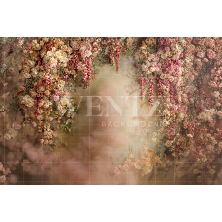 Fabric Photography Background Mother's Day Floral / Backdrop 8268