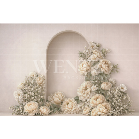 Fabric Photography Background Mother's Day Floral Arch / Backdrop 8148