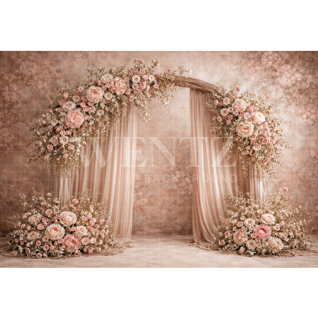 Fabric Photography Background Mother's Day Floral Arch / Backdrop 8155