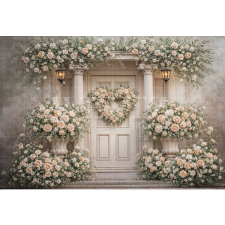 Fabric Photography Background Mother's Day Floral / Backdrop 8146