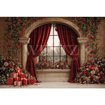 Fabric Photography Background Valentine's Day / Backdrop 8311