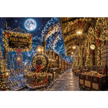 Fabric Photography Background Christmas Station / Backdrop 8501