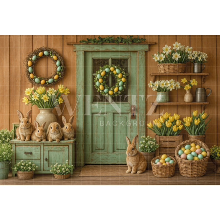 Fabric Photography Background Easter Facade / Backdrop 8020