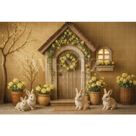 Fabric Photography Background Easter Facade / Backdrop 8025