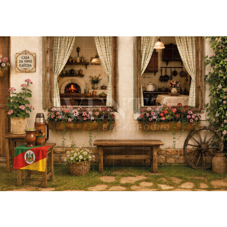Fabric Photography Background Farmhouse / Backdrop 8649