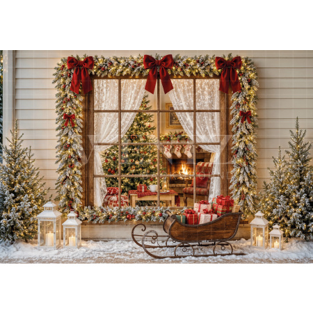 Fabric Photography Background Christmas / Backdrop 8507