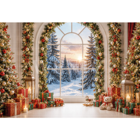 Fabric Photography Background Christmas / Backdrop 8560