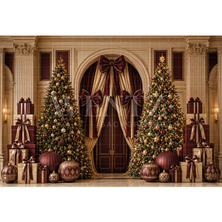 Fabric Photography Background Christmas / Backdrop 8835