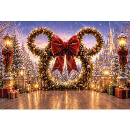Fabric Photography Background Magical Christmas / Backdrop 8498