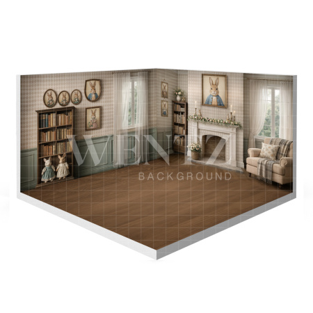 Fabric Photography Background Easter Room 3D / WTZ198