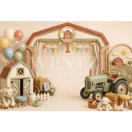 Fabric Photography Background Little Farm Cake Smash / Backdrop 8797