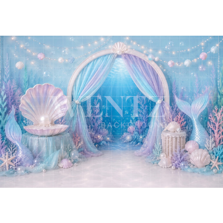 Fabric Photography Background Ocean Floor Cake Smash / Backdrop 8775