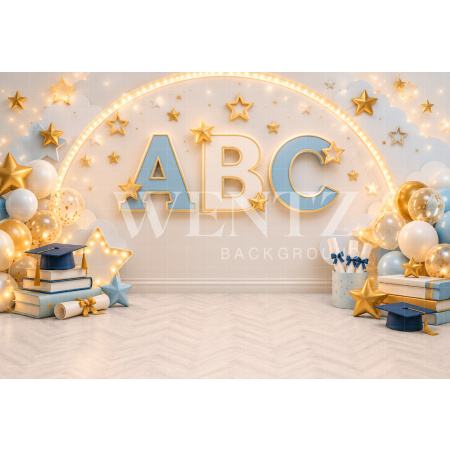 Fabric Photography Background ABC / Backdrop 8922