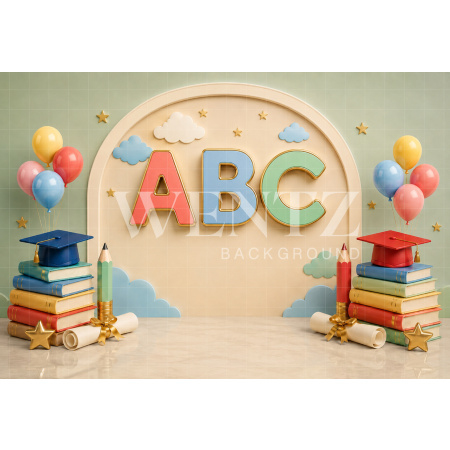 Fabric Photography Background ABC / Backdrop 8923