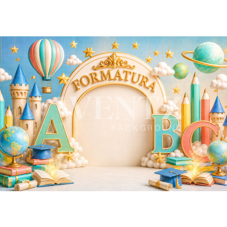 Fabric Photography Background ABC / Backdrop 8924