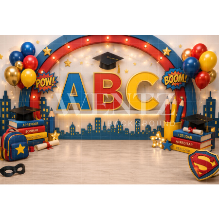 Fabric Photography Background ABC / Backdrop 8925