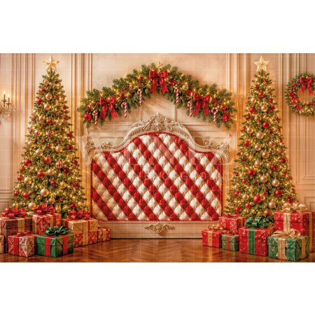 Fabric Photography Background Christmas Headboard / Backdrop 8514