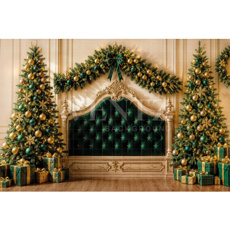 Fabric Photography Background Christmas Headboard / Backdrop 8515