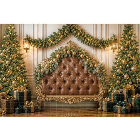 Fabric Photography Background Christmas Headboard / Backdrop 8516