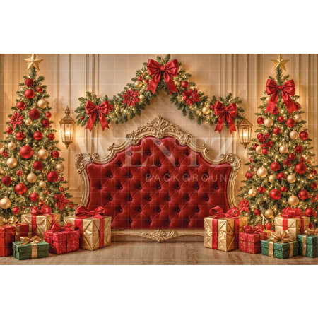 Fabric Photography Background Christmas Headboard / Backdrop 8525