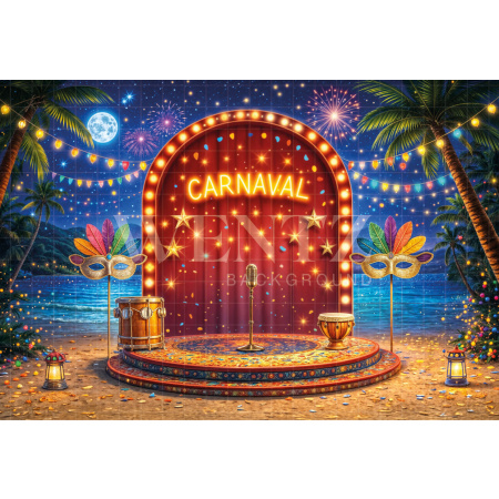Fabric Photography Background Carnival / Backdrop 8081