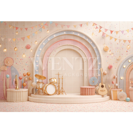 Fabric Photography Background Carnival / Backdrop 8095