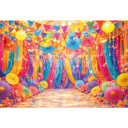 Fabric Photography Background Carnival / Backdrop 8107