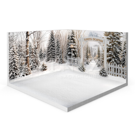 Photography Background in Fabric Christmas Forest Set 3D / WTZ199