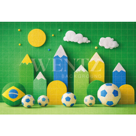 Fabric Photography Background Soccer World Cup / Backdrop 8188