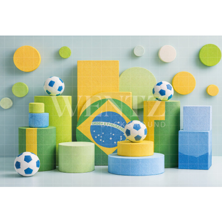 Fabric Photography Background Soccer World Cup / Backdrop 8206