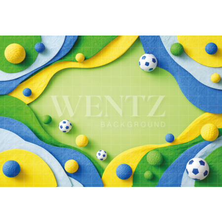 Fabric Photography Background Soccer World Cup / Backdrop 8207