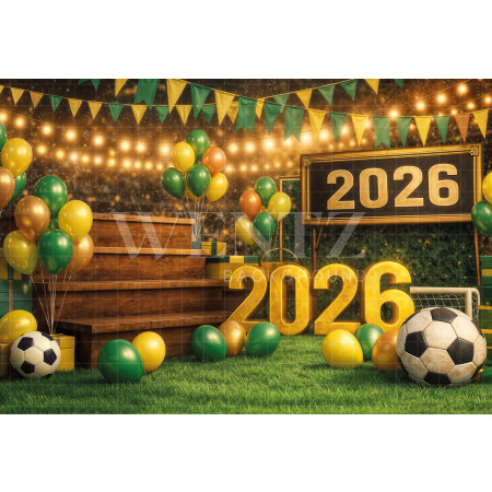 Fabric Photography Background Soccer World Cup / Backdrop 8261