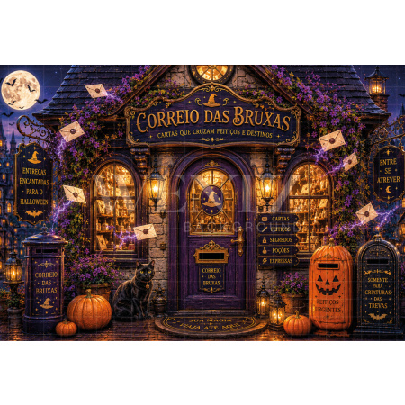 FFabric Photography Background Halloween Mail / Backdrop 8903