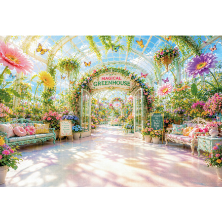 Fabric Photographic Background Flower Greenhouse Children's Day / Backdrop 8623