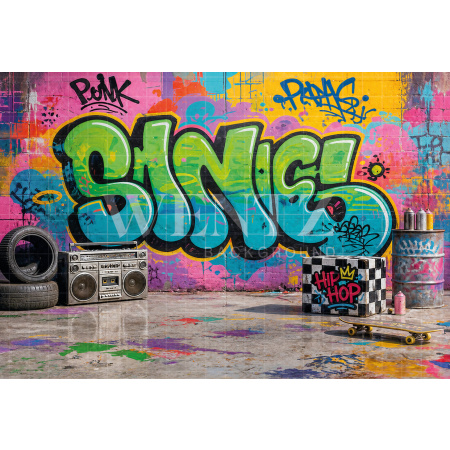 Fabric Photography Background Hip-Hop Children's Day / Backdrop 8606