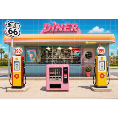 Fabric Photography Background Diner Children's Day / Backdrop 8599