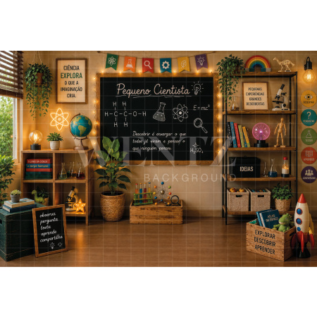 Fabric Photographic Background Little Scientist Children's Day / Backdrop 8622