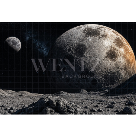 Fabric Photography Background Children's Day Universe and Planets / Backdrop 8585