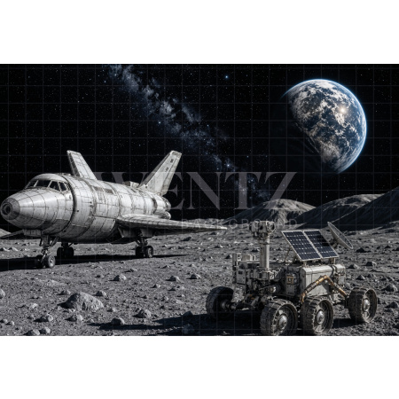 Fabric Photography Background Children's Day Universe and Planets / Backdrop 8586
