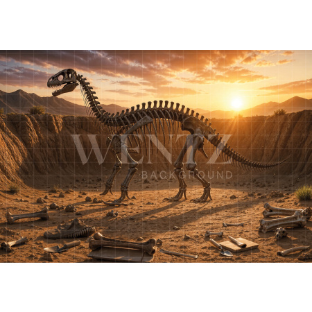 Fabric Photography Background Children's Dinosaur Valley / Backdrop 8591