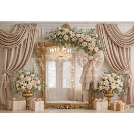 Fabric Photography Background Mother's Day / Backdrop 8121